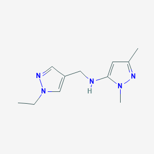 N-[(1-ethyl-1H-pyrazol-4-yl)methyl]-1,3-dimethyl-1H-pyrazol-5-amine