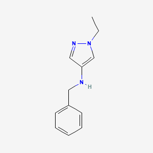 molecular formula C12H15N3 B11733446 N-Benzyl-1-ethyl-1H-pyrazol-4-amine 