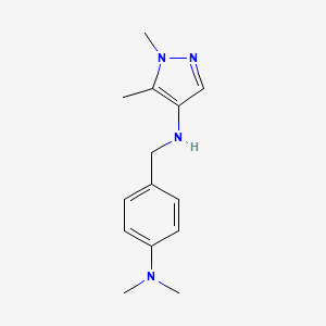 N-{[4-(dimethylamino)phenyl]methyl}-1,5-dimethyl-1H-pyrazol-4-amine