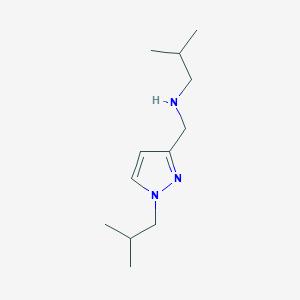 molecular formula C12H23N3 B11733486 (2-methylpropyl)({[1-(2-methylpropyl)-1H-pyrazol-3-yl]methyl})amine 