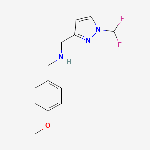 {[1-(difluoromethyl)-1H-pyrazol-3-yl]methyl}[(4-methoxyphenyl)methyl]amine