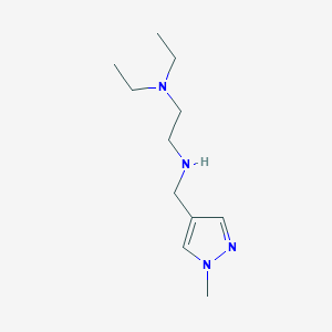 molecular formula C11H22N4 B11733528 [2-(Diethylamino)ethyl][(1-methyl-1H-pyrazol-4-yl)methyl]amine 