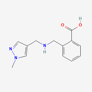 2-({[(1-methyl-1H-pyrazol-4-yl)methyl]amino}methyl)benzoic acid