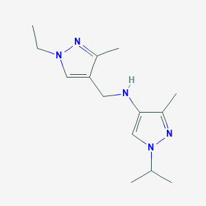 N-[(1-ethyl-3-methyl-1H-pyrazol-4-yl)methyl]-3-methyl-1-(propan-2-yl)-1H-pyrazol-4-amine