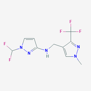 1-(difluoromethyl)-N-{[1-methyl-3-(trifluoromethyl)-1H-pyrazol-4-yl]methyl}-1H-pyrazol-3-amine