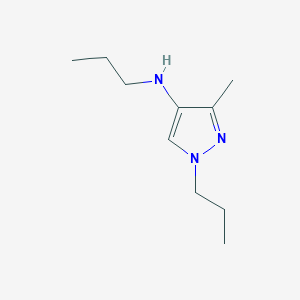 molecular formula C10H19N3 B11733625 3-methyl-N,1-dipropyl-1H-pyrazol-4-amine 