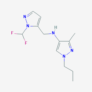 N-{[1-(difluoromethyl)-1H-pyrazol-5-yl]methyl}-3-methyl-1-propyl-1H-pyrazol-4-amine