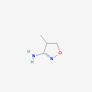 molecular formula C4H8N2O B11733645 4-Methyl-4,5-dihydroisoxazol-3-amine 