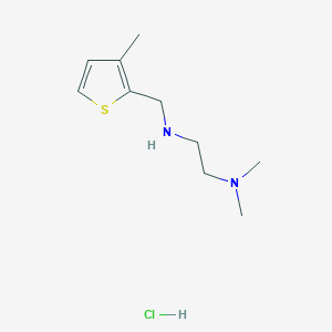 molecular formula C10H19ClN2S B11733652 [2-(Dimethylamino)ethyl][(3-methylthiophen-2-YL)methyl]amine hydrochloride 