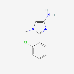 molecular formula C10H10ClN3 B11733655 2-(2-chlorophenyl)-1-methyl-1H-imidazol-4-amine 