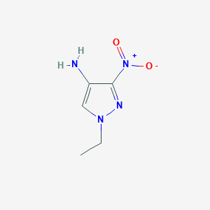 molecular formula C5H8N4O2 B11733658 1-Ethyl-3-nitro-1H-pyrazol-4-amine 