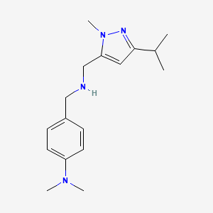 N,N-dimethyl-4-[({[1-methyl-3-(propan-2-yl)-1H-pyrazol-5-yl]methyl}amino)methyl]aniline