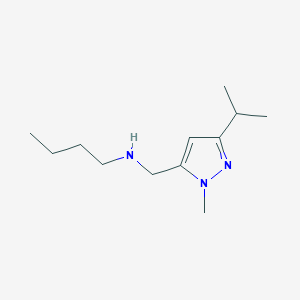 molecular formula C12H23N3 B11733681 butyl({[1-methyl-3-(propan-2-yl)-1H-pyrazol-5-yl]methyl})amine 