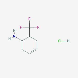 molecular formula C7H11ClF3N B11733708 6-(Trifluoromethyl)cyclohex-3-en-1-amine hydrochloride 