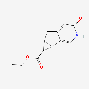 molecular formula C12H13NO3 B11733747 4-Hydroxy-1,1a,6,6a-tetrahydro-3-aza-cyclopropa[a]indene-1-carboxylic acid ethyl ester 