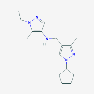 N-[(1-cyclopentyl-3-methyl-1H-pyrazol-4-yl)methyl]-1-ethyl-5-methyl-1H-pyrazol-4-amine