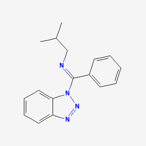 molecular formula C17H18N4 B11733758 (Z)-[1H-1,2,3-Benzotriazol-1-yl(phenyl)methylidene](2-methylpropyl)amine 