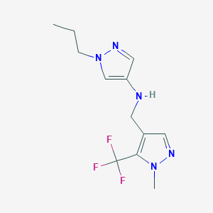 N-{[1-methyl-5-(trifluoromethyl)-1H-pyrazol-4-yl]methyl}-1-propyl-1H-pyrazol-4-amine