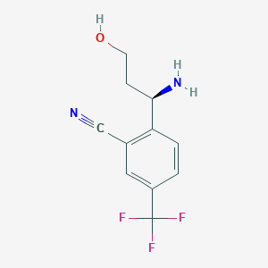 2-[(1R)-1-amino-3-hydroxypropyl]-5-(trifluoromethyl)benzonitrile