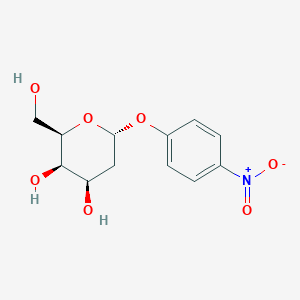 molecular formula C12H15NO7 B11733785 (2R,3R,4R,6R)-2-(hydroxymethyl)-6-(4-nitrophenoxy)oxane-3,4-diol 