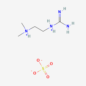 molecular formula C5H16N4O4S B11733859 1-(2-(Dimethylamino)ethyl)guanidine sulfate hydrate CAS No. 14156-72-0