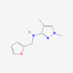 molecular formula C10H13N3O B11733888 N-(furan-2-ylmethyl)-1,4-dimethyl-1H-pyrazol-3-amine 