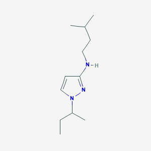 molecular formula C12H23N3 B11733902 1-(butan-2-yl)-N-(3-methylbutyl)-1H-pyrazol-3-amine CAS No. 1855946-45-0