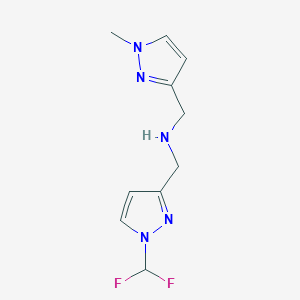 {[1-(difluoromethyl)-1H-pyrazol-3-yl]methyl}[(1-methyl-1H-pyrazol-3-yl)methyl]amine