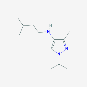 molecular formula C12H23N3 B11733928 3-methyl-N-(3-methylbutyl)-1-(propan-2-yl)-1H-pyrazol-4-amine 