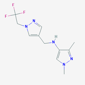 1,3-dimethyl-N-{[1-(2,2,2-trifluoroethyl)-1H-pyrazol-4-yl]methyl}-1H-pyrazol-4-amine