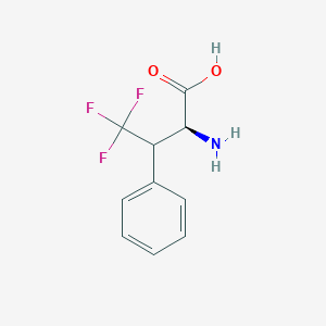 molecular formula C10H10F3NO2 B11734059 (2S)-2-amino-4,4,4-trifluoro-3-phenylbutanoic acid 