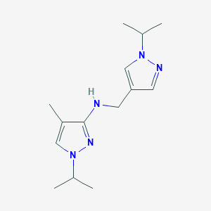 4-methyl-1-(propan-2-yl)-N-{[1-(propan-2-yl)-1H-pyrazol-4-yl]methyl}-1H-pyrazol-3-amine