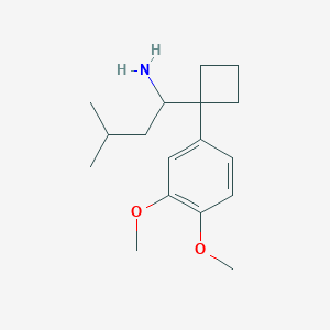 1-[1-(3,4-Dimethoxyphenyl)cyclobutyl]-3-methyl-1-butylamine