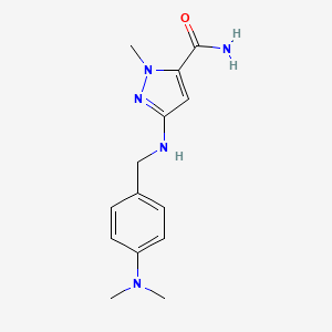 3-({[4-(dimethylamino)phenyl]methyl}amino)-1-methyl-1H-pyrazole-5-carboxamide