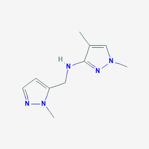 1,4-dimethyl-N-[(1-methyl-1H-pyrazol-5-yl)methyl]-1H-pyrazol-3-amine