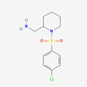 molecular formula C12H17ClN2O2S B11734109 [1-(4-Chlorobenzenesulfonyl)piperidin-2-yl]methanamine 