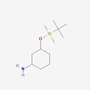 molecular formula C12H27NOSi B11734160 3-((tert-Butyldimethylsilyl)oxy)cyclohexanamine 