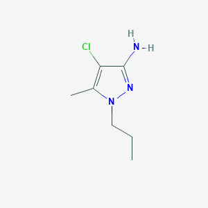 molecular formula C7H12ClN3 B11734173 4-Chloro-5-methyl-1-propyl-1H-pyrazol-3-amine 