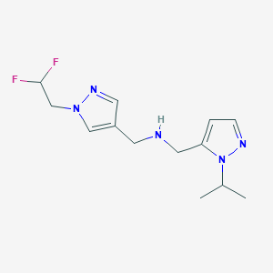 {[1-(2,2-difluoroethyl)-1H-pyrazol-4-yl]methyl}({[1-(propan-2-yl)-1H-pyrazol-5-yl]methyl})amine