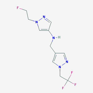 1-(2-fluoroethyl)-N-{[1-(2,2,2-trifluoroethyl)-1H-pyrazol-4-yl]methyl}-1H-pyrazol-4-amine