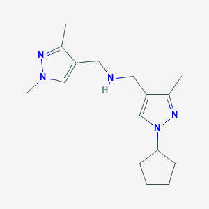 [(1-cyclopentyl-3-methyl-1H-pyrazol-4-yl)methyl][(1,3-dimethyl-1H-pyrazol-4-yl)methyl]amine