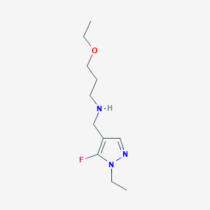 molecular formula C11H20FN3O B11734286 (3-ethoxypropyl)[(1-ethyl-5-fluoro-1H-pyrazol-4-yl)methyl]amine 