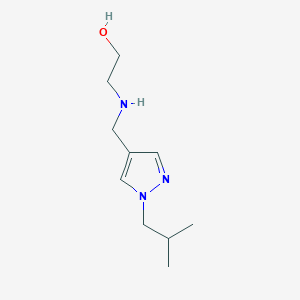 2-({[1-(2-methylpropyl)-1H-pyrazol-4-yl]methyl}amino)ethan-1-ol