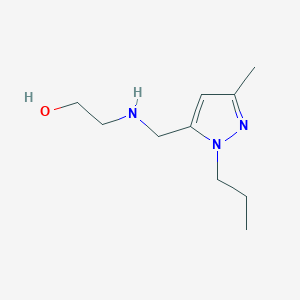 2-{[(3-methyl-1-propyl-1H-pyrazol-5-yl)methyl]amino}ethan-1-ol