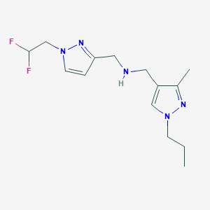 {[1-(2,2-difluoroethyl)-1H-pyrazol-3-yl]methyl}[(3-methyl-1-propyl-1H-pyrazol-4-yl)methyl]amine