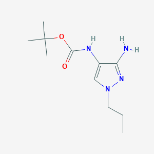 molecular formula C11H20N4O2 B11734336 tert-butyl (3-amino-1-propyl-1H-pyrazol-4-yl)carbamate 