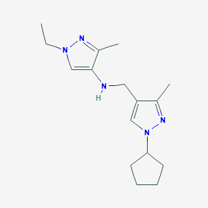 N-[(1-cyclopentyl-3-methyl-1H-pyrazol-4-yl)methyl]-1-ethyl-3-methyl-1H-pyrazol-4-amine