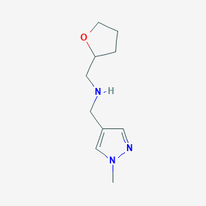 molecular formula C10H17N3O B11734401 [(1-methyl-1H-pyrazol-4-yl)methyl][(oxolan-2-yl)methyl]amine 