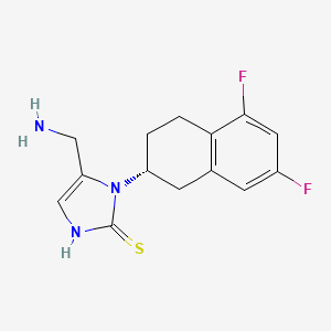 5-(aminomethyl)-1-[(2R)-5,7-difluoro-1,2,3,4-tetrahydronaphthalen-2-yl]-2,3-dihydro-1H-imidazole-2-thione