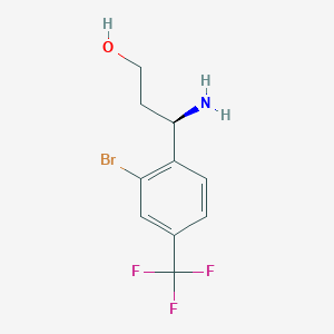 (3R)-3-amino-3-[2-bromo-4-(trifluoromethyl)phenyl]propan-1-ol